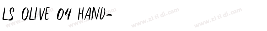LS Olive 04 Hand字体转换